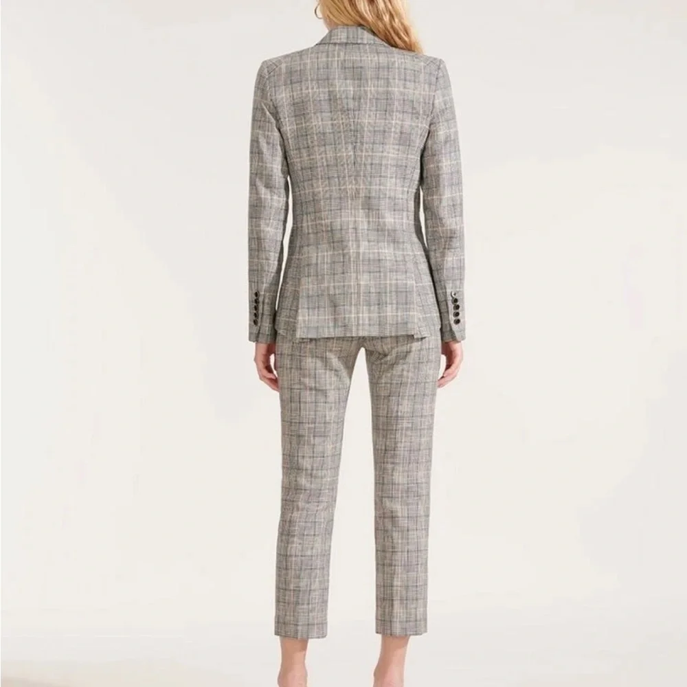 Veronica Beard GIA Dickey Jacket / Blazer  - Grey/Navy Plaid – Women’s Size 2 - Picture 2 of 11